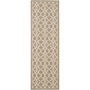 Courtyard Mocha and Beige 2'7" x 8'2" Runner Outdoor Area Rug