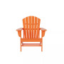 3-Piece Patio Adirondack Chairs with Round Side Table Set