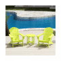 3-Piece Patio Adirondack Chairs with Round Side Table Set