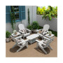 7-Piece Outdoor Folding Adirondack Chair Conversation Set