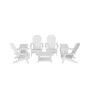 7-Piece Outdoor Folding Adirondack Chair Conversation Set