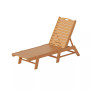 Poly Reclining Outdoor Patio Chaise Lounge Chair Adjustable