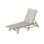 Poly Reclining Outdoor Patio Chaise Lounge Chair Adjustable