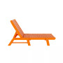 Poly Reclining Outdoor Patio Chaise Lounge Chair Adjustable