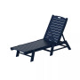 Poly Reclining Outdoor Patio Chaise Lounge Chair Adjustable