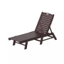 Poly Reclining Outdoor Patio Chaise Lounge Chair Adjustable