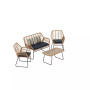 4-Piece Wicker Outdoor Patio Conversation Set