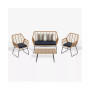 4-Piece Wicker Outdoor Patio Conversation Set
