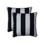 Cabana Stripe 18" x 18" Outdoor Decorative Pillow 2-Pack