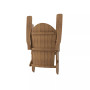 4-Piece Outdoor Folding Adirondack Chair with Footrest Ottoman Set