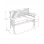 Distribution Miramar Hardwood Outdoor Bench