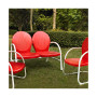 Griffith 3 Piece Metal Outdoor Conversation Seating Set - Loveseat And 2 Chairs