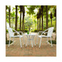 Palm Harbor 3 Piece Outdoor Wicker Cafe Seating Set - 2 Stacking Chairs And Round Side Table