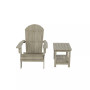 2-Piece Outdoor Folding Adirondack Chair with Side Table Set
