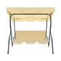 Garden Swing Bench Cream White 66.9"x43.3"x60.2"