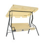 Garden Swing Bench Cream White 66.9"x43.3"x60.2"