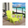 Outdoor Adirondack Chair with Ottoman Side Table Set