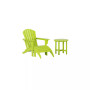 Outdoor Adirondack Chair with Ottoman Side Table Set