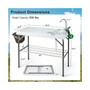 Folding Fish Cleaning Table Portable Camping Table with Faucet Hose Grid Rack