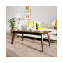 Coffee Table Rectangular Modern Coffee Table Wooden W/Rubber Leg