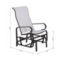 Gliding Lounger Chair, Outdoor Swinging Chair with Smooth Rocking Arms and Lightweight Construction for Patio Backyard, Beige