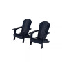 Outdoor Patio All-weather Folding Adirondack Chair Set of 2