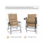 Patio Padded Folding Portable Chair Camping Dining Outdoor Beach Chair