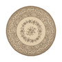 Courtyard Creme and Brown 6'7" x 6'7" Sisal Weave Round Outdoor Area Rug