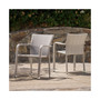 Dover Outdoor Armed Stacking Chairs with Frame, Set of 2