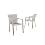 Dover Outdoor Armed Stacking Chairs with Frame, Set of 2