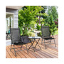 Set of 2 Patio Folding Chair Recliner Adjustable