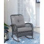 29.52" Fruttuo Steel Polyester Upholstered Rocking Chair