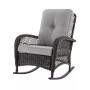 29.52" Fruttuo Steel Polyester Upholstered Rocking Chair