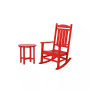 2-Piece Classic Porch Rocking Chair With Side Table Set