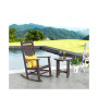 2-Piece Classic Porch Rocking Chair With Side Table Set