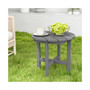 Patio 18'' Adirondack Round Side Table All Weather HDPE End Table Outdoor