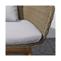 Grayton 4-piece Rustic All-Weather Patio Wood and Wicker Conversation Set in Mocha