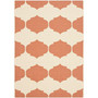 Courtyard Beige and Terracotta 5'3" x 7'7" Outdoor Area Rug