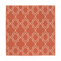 Alfresco ALF-9591 Rust 7'3" Square Area Rug, Indoor/Outdoor