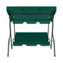 Garden Swing Bench Green 66.9"x43.3"x60.2" Fabric