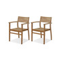 2 Piece Patio Dining Chair Set Stackable