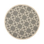 Courtyard Gray and Beige 7'10" x 7'10" Round Outdoor Area Rug