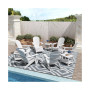 12-Piece Outdoor Adirondack Chair with Ottoman and Side Table Set