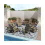 12-Piece Outdoor Adirondack Chair with Ottoman and Side Table Set