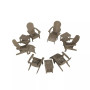 12-Piece Outdoor Adirondack Chair with Ottoman and Side Table Set