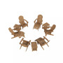 12-Piece Outdoor Adirondack Chair with Ottoman and Side Table Set