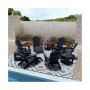 12-Piece Outdoor Adirondack Chair with Ottoman and Side Table Set
