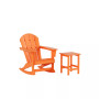 2-Piece Set Outdoor Adirondack Rocking Chair with Side Table