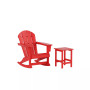 2-Piece Set Outdoor Adirondack Rocking Chair with Side Table