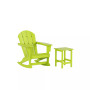 2-Piece Set Outdoor Adirondack Rocking Chair with Side Table